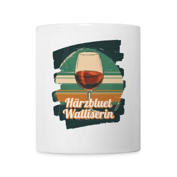 Härzbluetwalliserin Walliserin Wallis Schweiz - Tasse - Weiß - Vorne