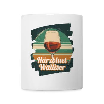 Härzbluetwalliser Walliser Wallis Schweiz - Tasse - Weiß - Vorne