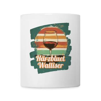 Härzbluetwalliser Walliser Wallis Schweiz - Tasse - Weiß - Vorne