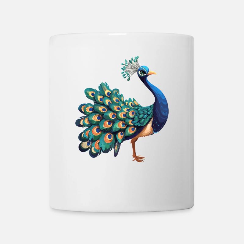 Pfaue Pfau - Tasse - Weiß