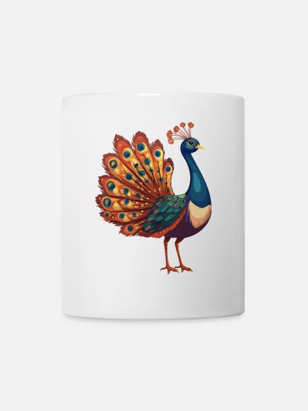 Pfaue Pfau - Tasse - Weiß