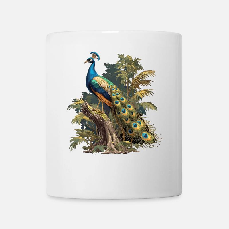 Pfaue Pfau - Tasse - Weiß