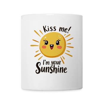 Kiss Me I'm Your Sunshine Sun Summer - Mug - white - Front