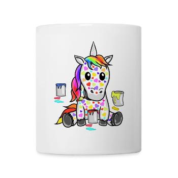 Unicorn Unicorns Valentine Heart Hearts In Love - Mug - white - Front