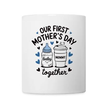 Première fête des mères avec bébé - Mug blanc - blanc - Devant