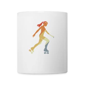 Vintage Roller Skating Girl Graphic - Mug - white - Front