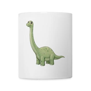 Dino Cartoon Brachiosaurus - Tasse - Weiß - Vorne