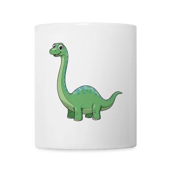 Dino Cartoon Diplodocus - Tasse - Weiß - Vorne