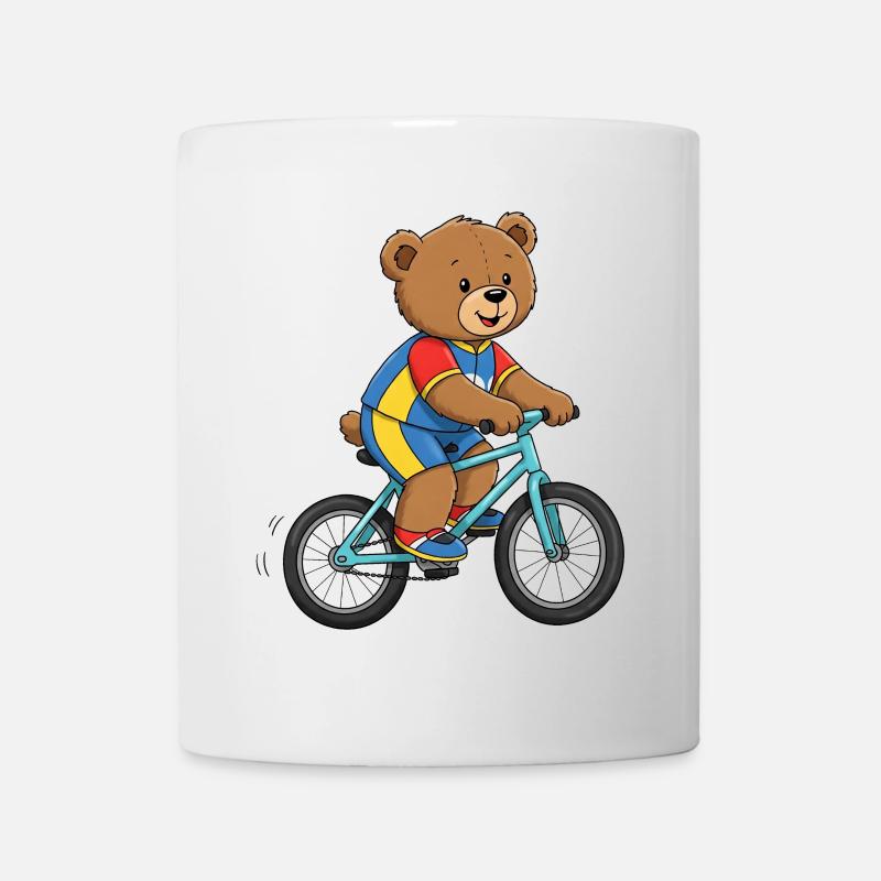 Teddybär Radsportler - Tasse - Weiß