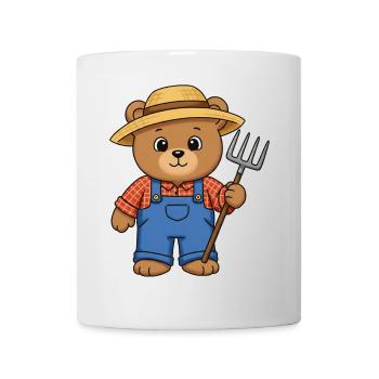 Teddybär Farmer - Tasse - Weiß - Vorne