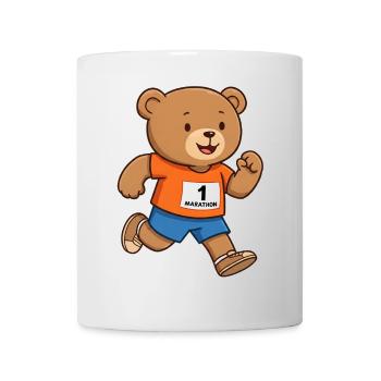 Teddy Bear Marathon Runner - Mug - white - Front