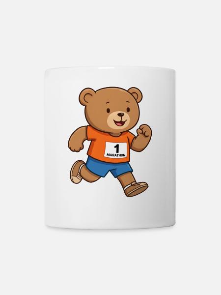 Ours en peluche marathonien - Mug blanc - blanc