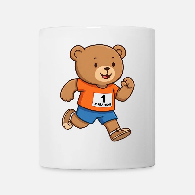 Ours en peluche marathonien - Mug blanc - blanc