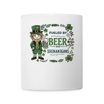 St. Patrick's Day Mood: Beer and Shenanigans - Mug - white - Front