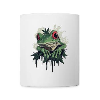 Frosch mit roten Augen und Weed-Blüte Weed Frosch - Tasse - Weiß - Vorne