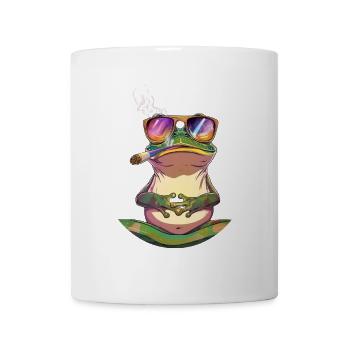 Grenouille avec lunettes de soleil et cigare - Weed Frog - Mug blanc - blanc - Devant