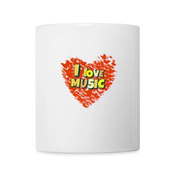 I Love Music Heart of Butterflies - Mug - white - Front