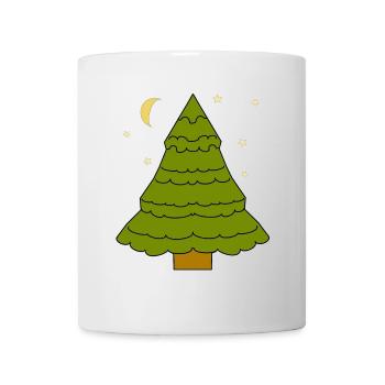 Conifer, Forest, Tree, Fir, Fir, Nature, Moon - Mug - white - Front