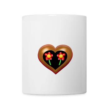 Heart Hearts Mother's Day Birthday Flower Flowers - Mug - white - Front