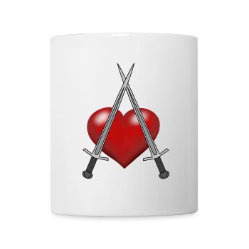 Sword Knight Heart Swordsman Fighter - Mug - white - Front
