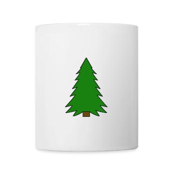 arbre, sapin, nature, forêt, conifère, épinette, épinette - Mug blanc - blanc - Devant