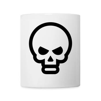 Schädel - Tasse - Weiß - Vorne