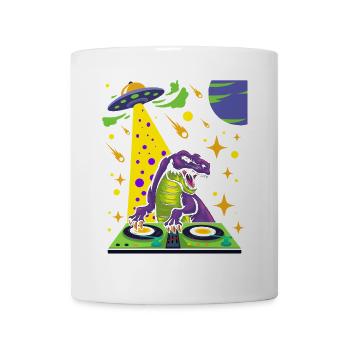 Dinosaure avec rétro vintage nerd geek dino t-rex - Mug blanc - blanc - Devant