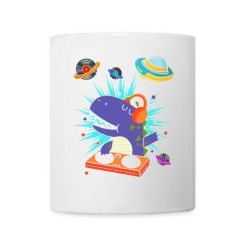 Dinosaure avec rétro vintage nerd geek dino t-rex - Mug blanc - blanc - Devant