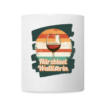 Härzbluetwalliserin Walliserin Wallis Schweiz - Tasse - Weiß - Vorne