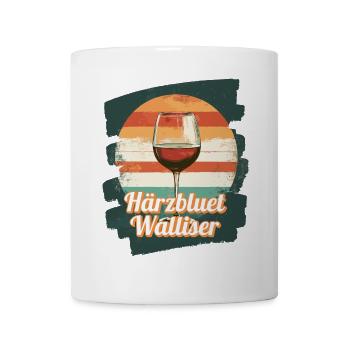 Härzbluetwalliser Walliser Wallis Schweiz - Tasse - Weiß - Vorne