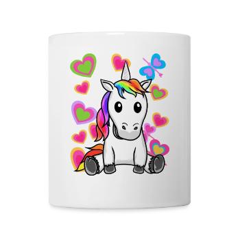 Einhorn Einhörner Kinder Kind - Tasse - Weiß - Vorne