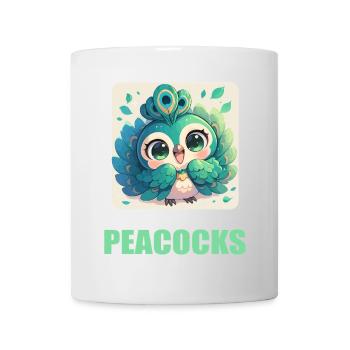 Pfaue Pfau - Tasse - Weiß - Vorne