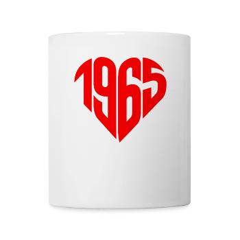 1965 Herz Jahr 1965 Geschenk zum 60. Geburtstag - Tasse - Weiß - Vorne