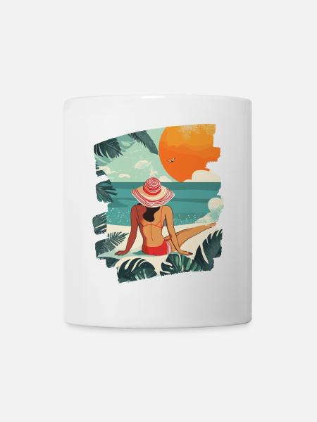Sommer Retro - Tasse - Weiß