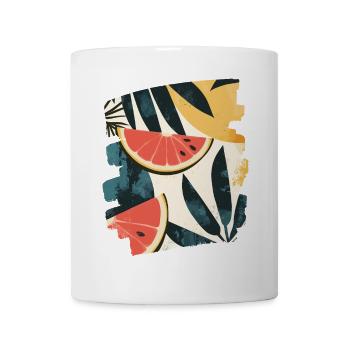 Sommer Wassermelone und Palmen - Tasse - Weiß - Vorne