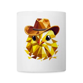 süßes Küken mit einem stylischen Cowboyhut - Tasse - Weiß - Vorne