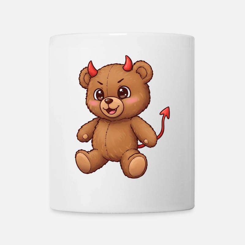 Ours en peluche Diable - Mug blanc - blanc