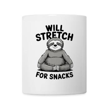 Yoga Essen Humor: Werde Stretchen Für Snacks - Tasse - Weiß - Vorne
