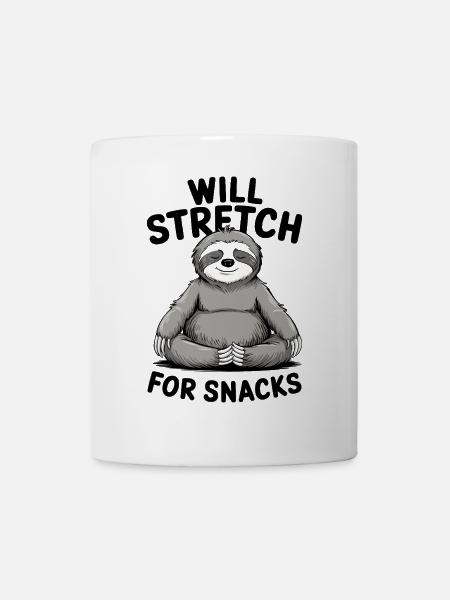 Yoga Essen Humor: Werde Stretchen Für Snacks - Kop/krus - hvid