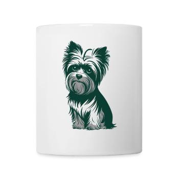 Yorkshire terrier illustration pour les amoureux des chiens - Mug blanc - blanc - Devant