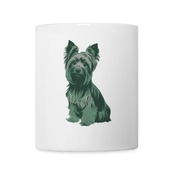 Cute Yorkshire Terrier with Heart Nose - Mug - white - Front