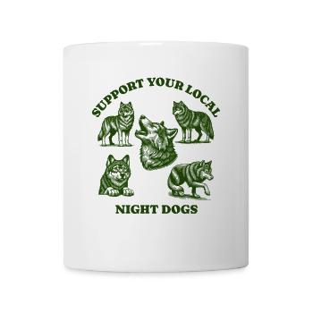 wolves Liebe Support Local night dogs - Tasse - Weiß - Vorne