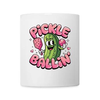 Pickleball Fun - Conception de concombre pour les joueurs - Mug blanc - blanc - Devant