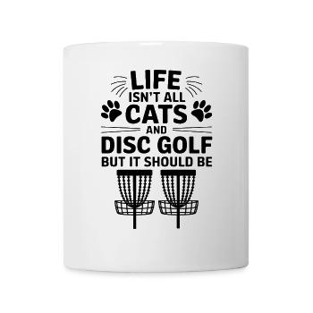 Disc Golf Saying Cats Funny Disc Golf Gift - Mug - white - Front