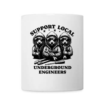 mole Liebe Support Local underground engineers - Tasse - Weiß - Vorne