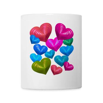 Colorful Hearts Heart Valentine's Day - Mug - white - Front