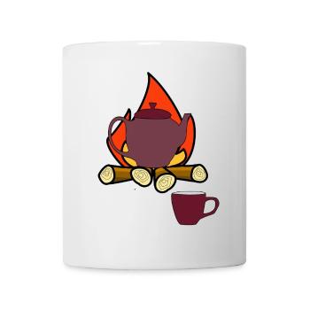 Fire Campfire Camping Outdoor - Mug - white - Front