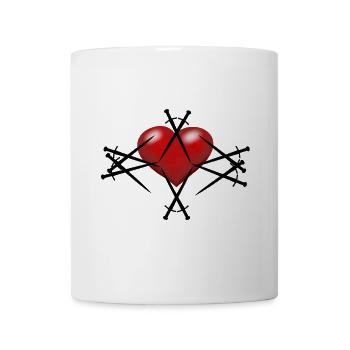 Sword Swords Heart Warrior Swordsman - Mug - white - Front