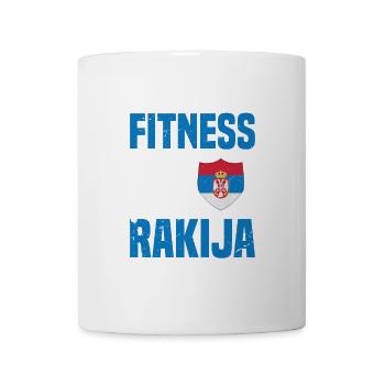Je suis dans le fitness, le fitness, le rakija dans mon - Mug blanc - blanc - Devant