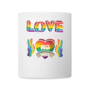 Contre le racisme ! Pour la politique, les droits de l’homme, l’amour - Mug blanc - blanc - Devant